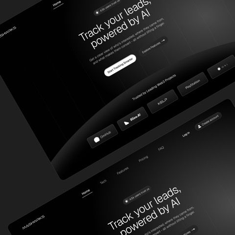 AI lead tracking — landing page