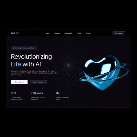 NŪLIFE — AI landing page