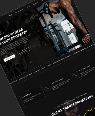 Personal training website